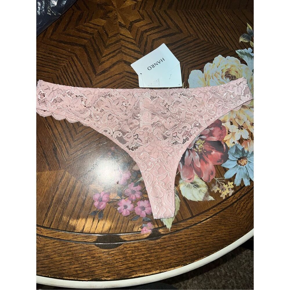 Hanro luxury moments lace underware pale pink NWT Luxury lingerie Size Small